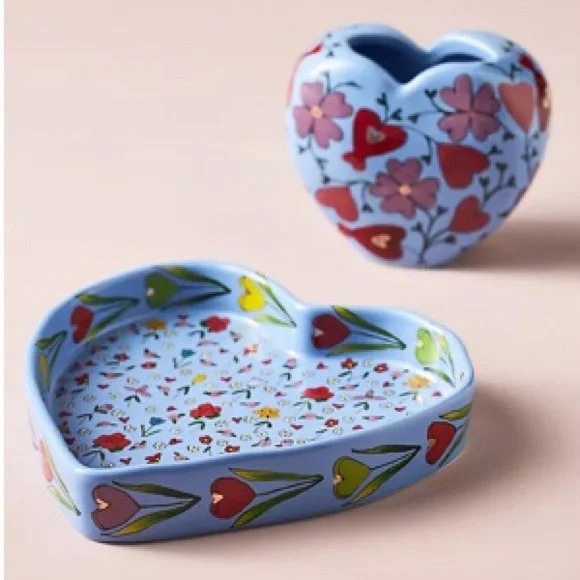 Anthropologie Mud Fairy Trinket Dish Jewelry Tray Glazed Stoneware New In Box - Picture 3 of 11